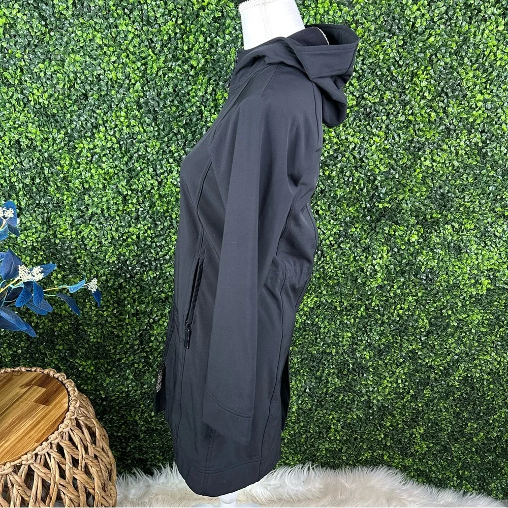 Lululemon Athletica Black Hooded trench Jacket‎